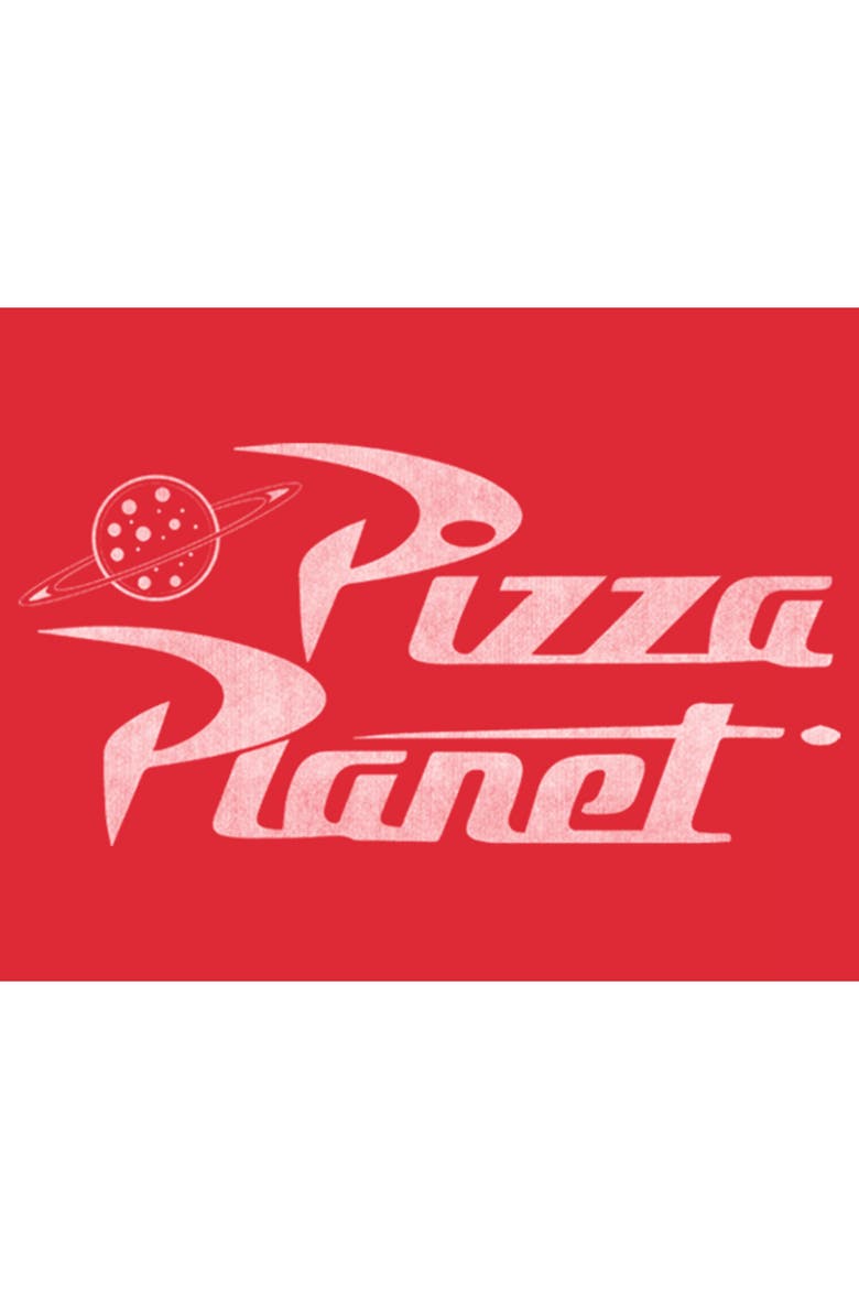 Men's Toy Story Pizza Planet Logo  Graphic T-Shirt, Alternate, color, Red Heather
