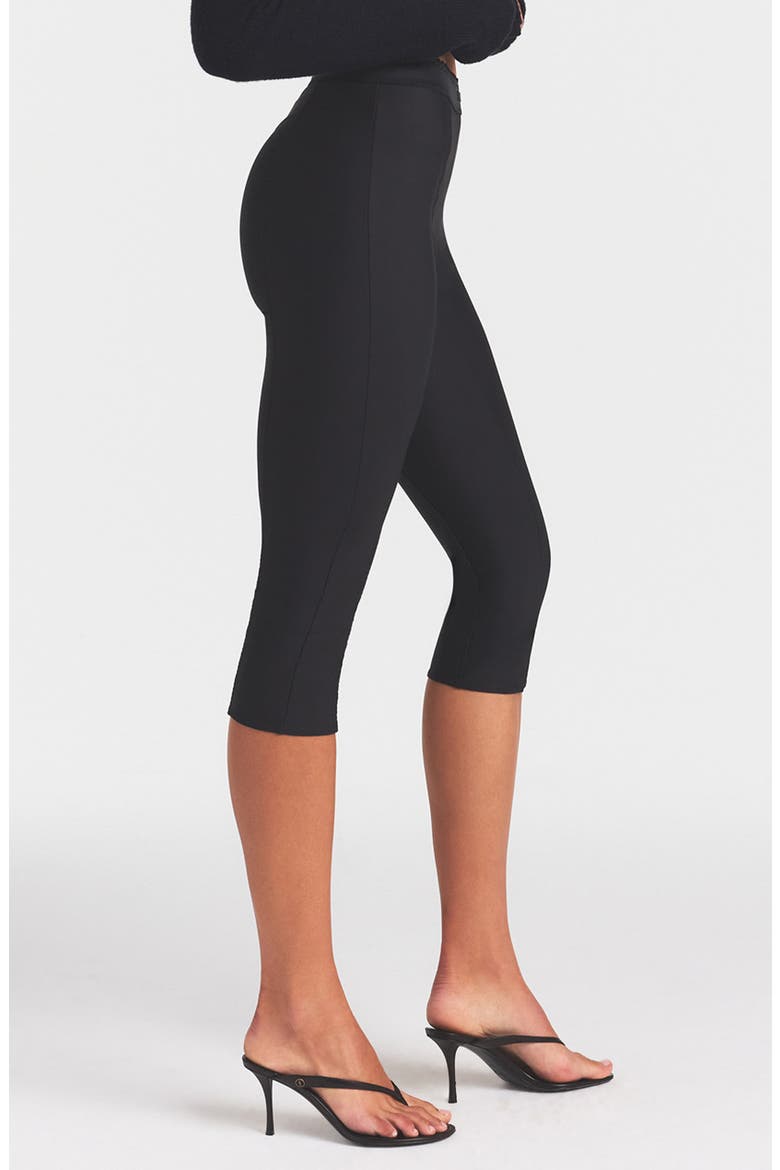 High Waist Capri Pants, Alternate, color, ONYX