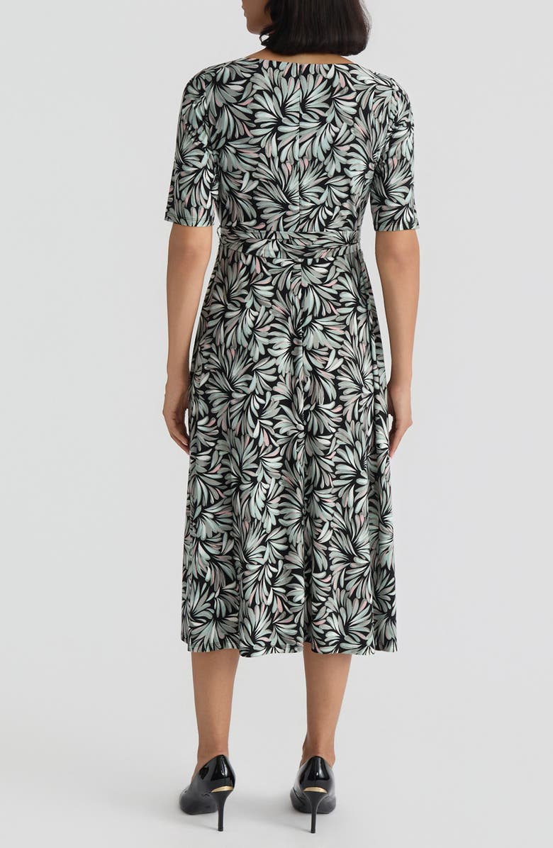 KASPER Print Tie Belt A-Line Dress, Alternate, color,