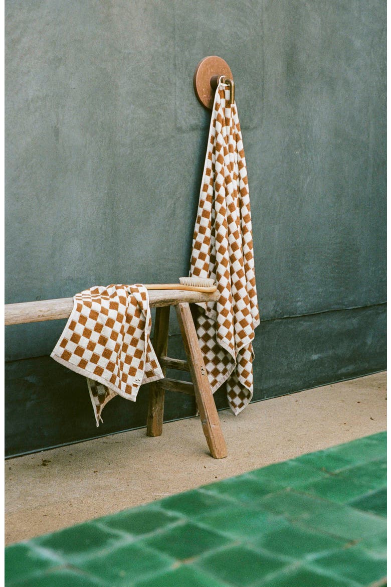 Mate Checkered Bath Towel, Alternate, color, BRUSH