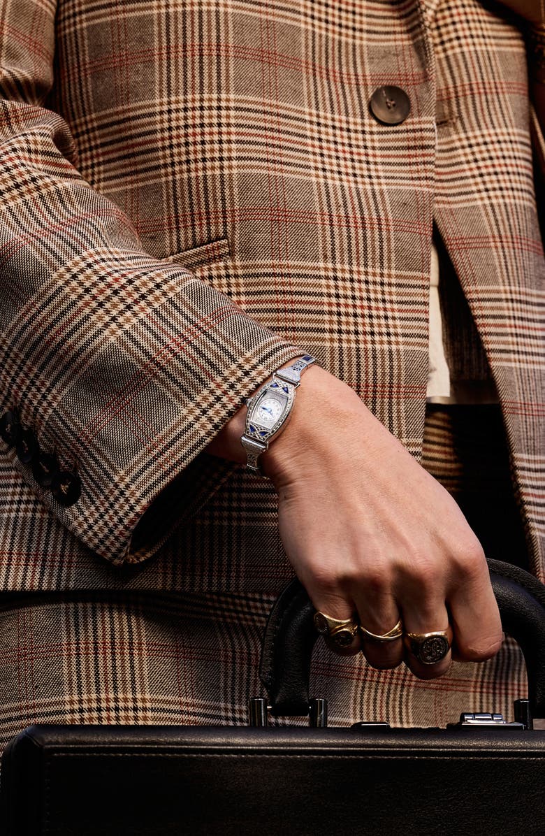 BULOVA Archive Series 'Miss America' Bracelet Watch, 18.3mm x 28mm, Alternate, color, Silver-Tone