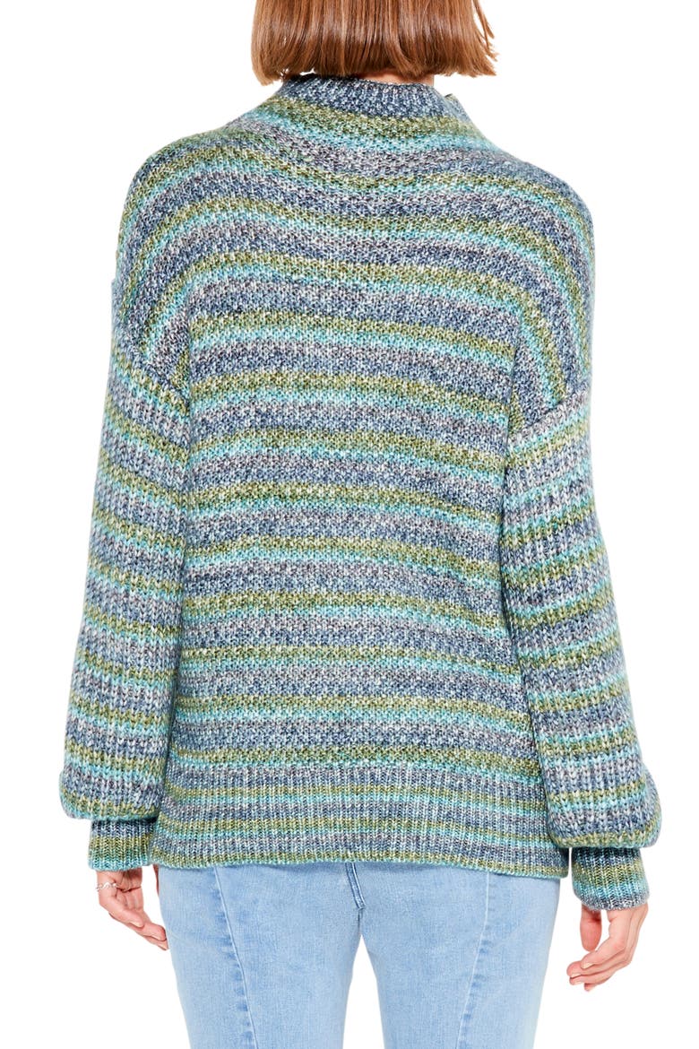 Solstice Space Dye Funnel Neck Sweater, Alternate, color, BLUE MIX
