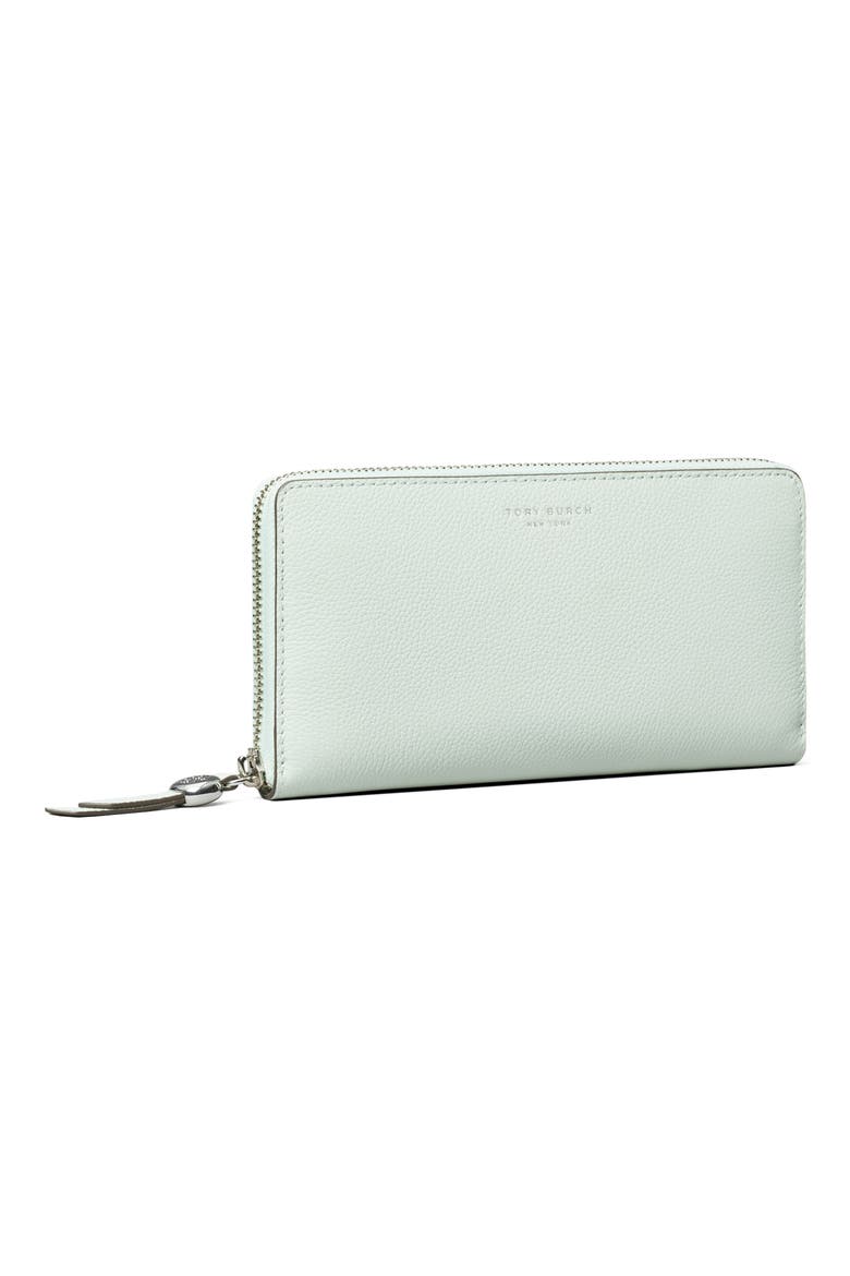 Romy Leather Zip Around Continental Wallet, Alternate, color, LIGHT GREEN