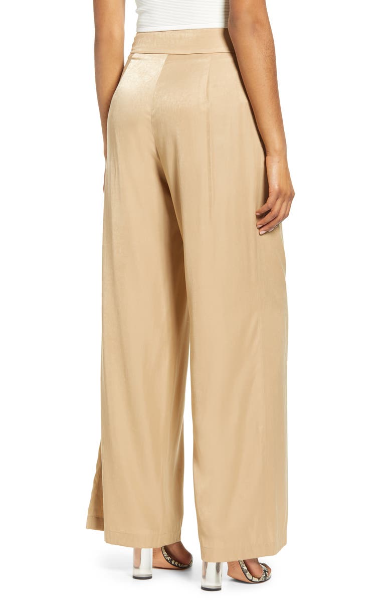 All in Favor Wide Leg Satin Pants, Alternate, color, 
