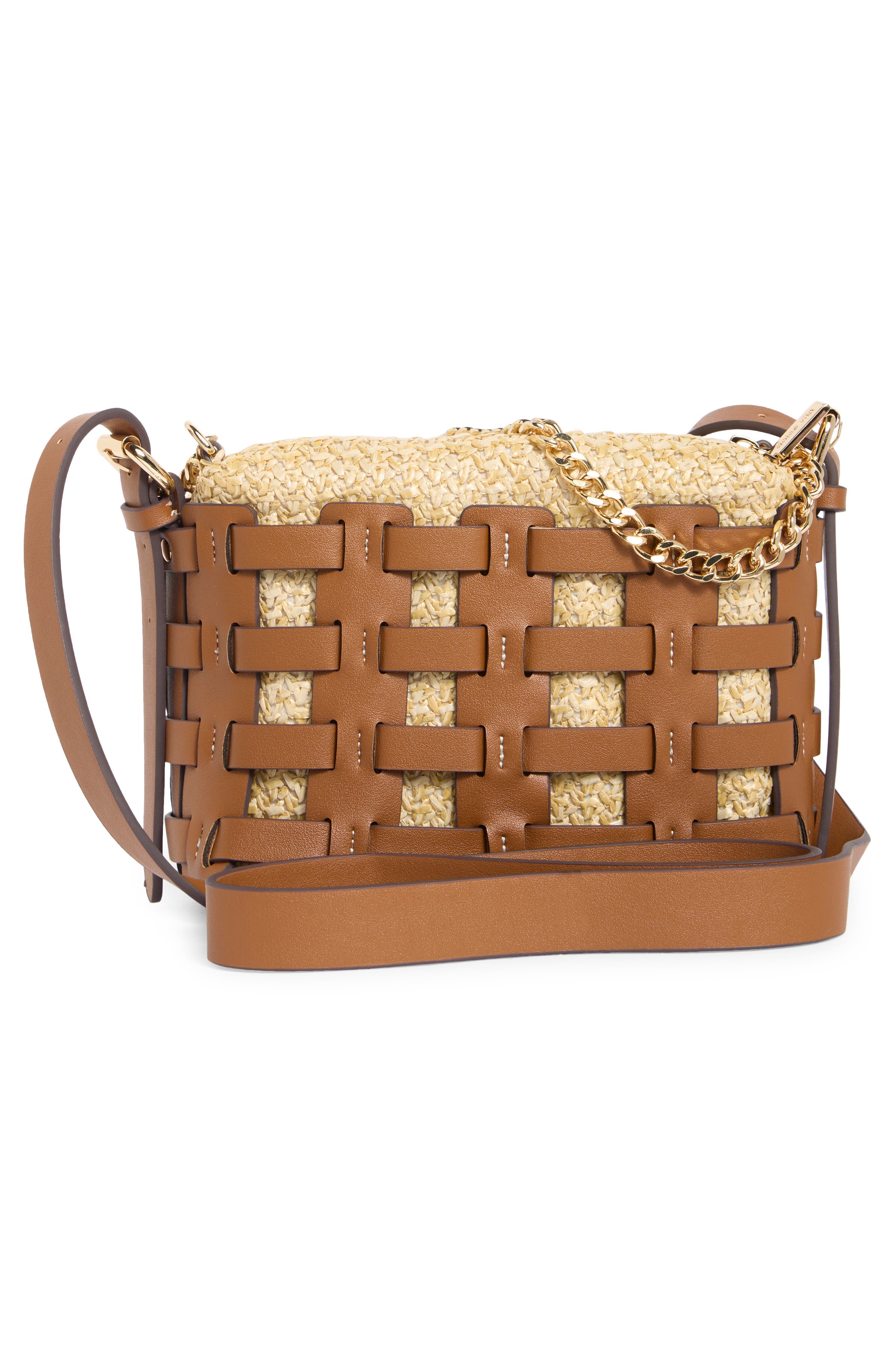 Dolce Vita Cassis Faux Leather Crossbody Bag, Alternate, color, Saddle