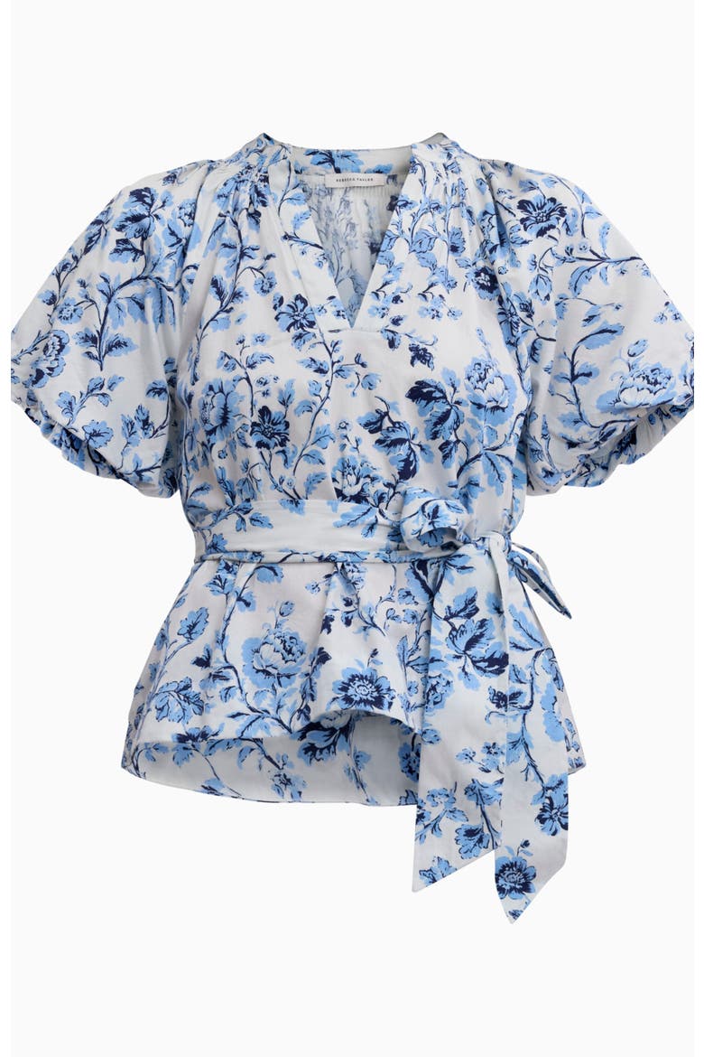 Emelia Printed Blouse, Alternate, color, Alaskan Blue Multi