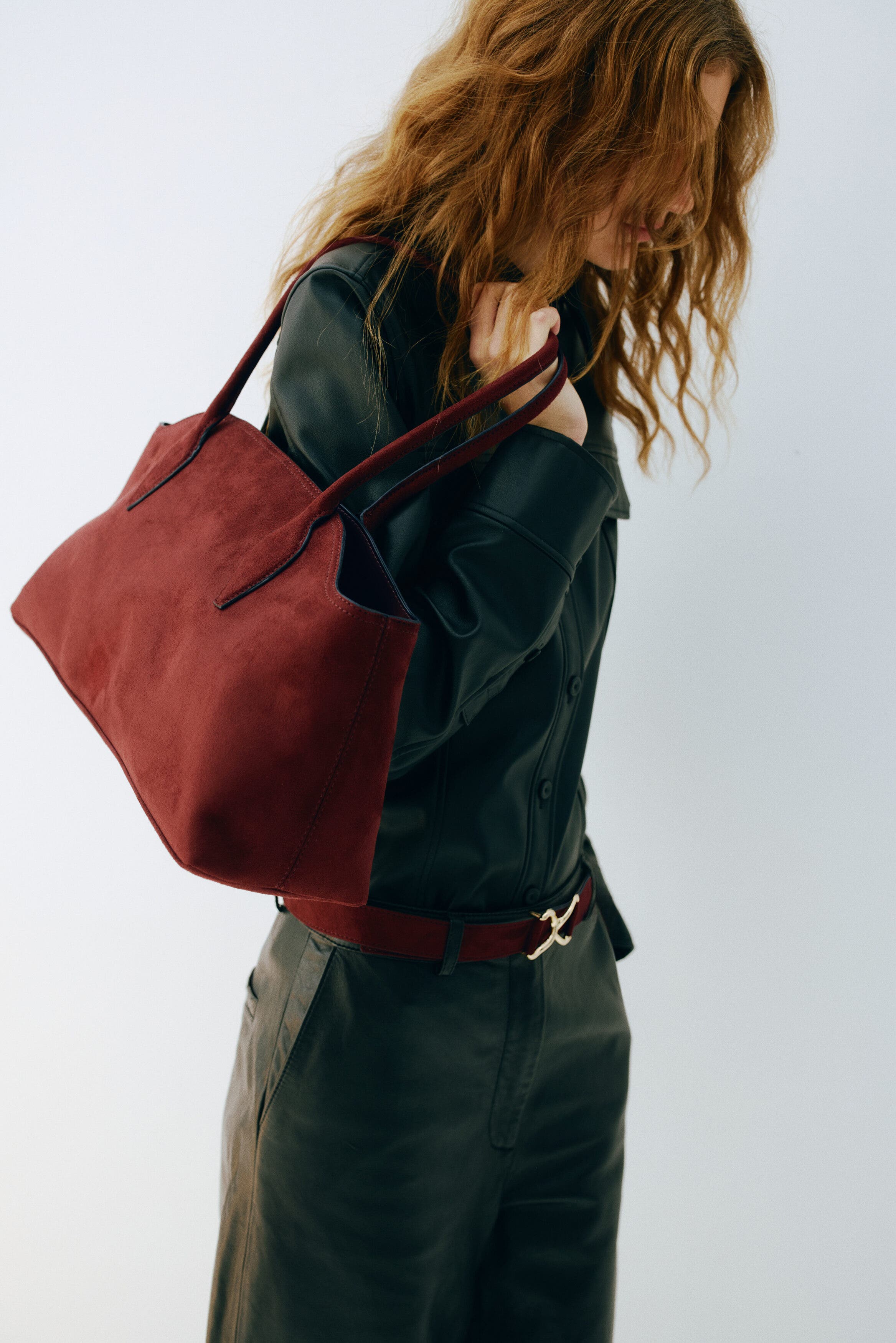 H&M Tote Bag, Alternate, color, Burgundy