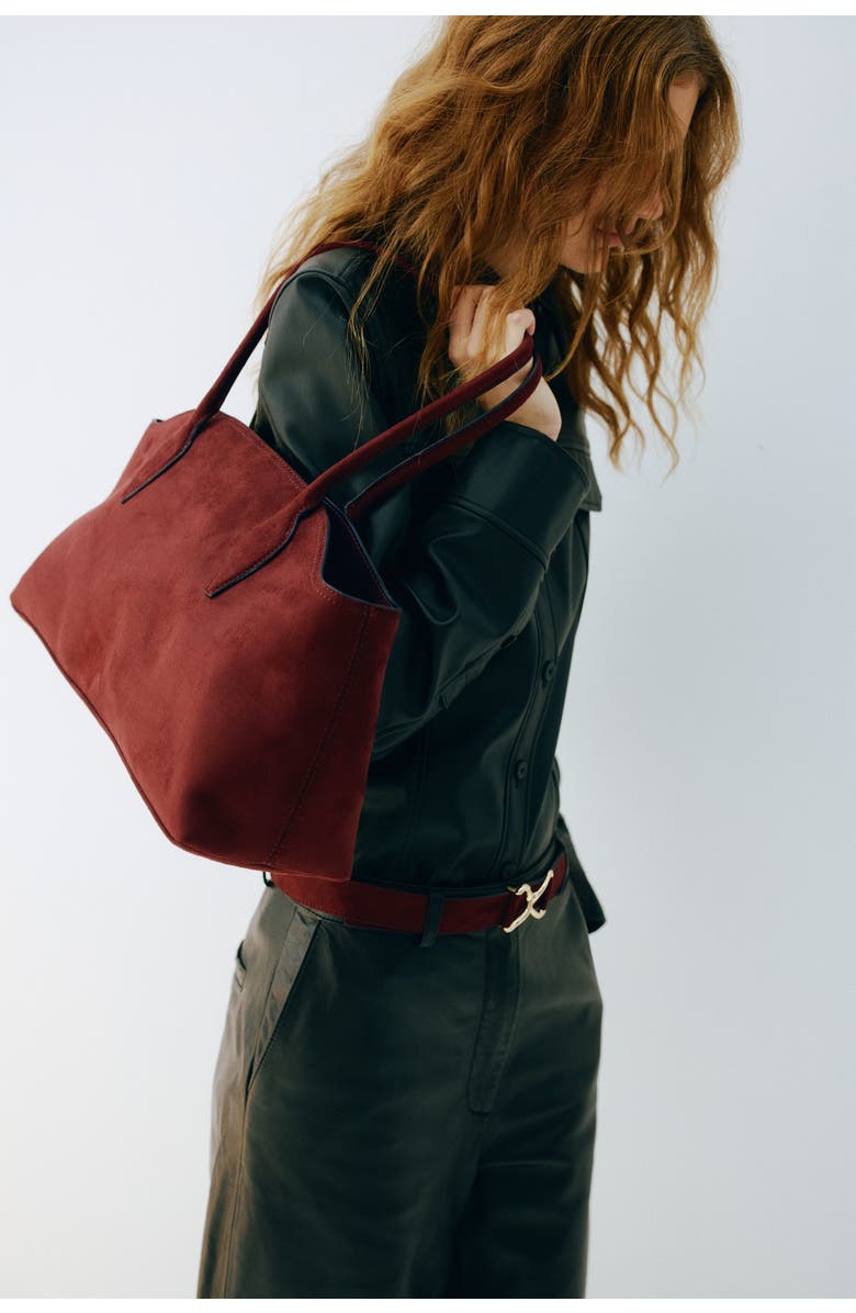 H&M Tote Bag, Alternate, color, Burgundy