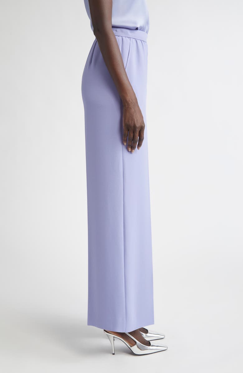 ST. JOHN Satin Back Crepe Wide Leg Pants, Alternate, color, Iris