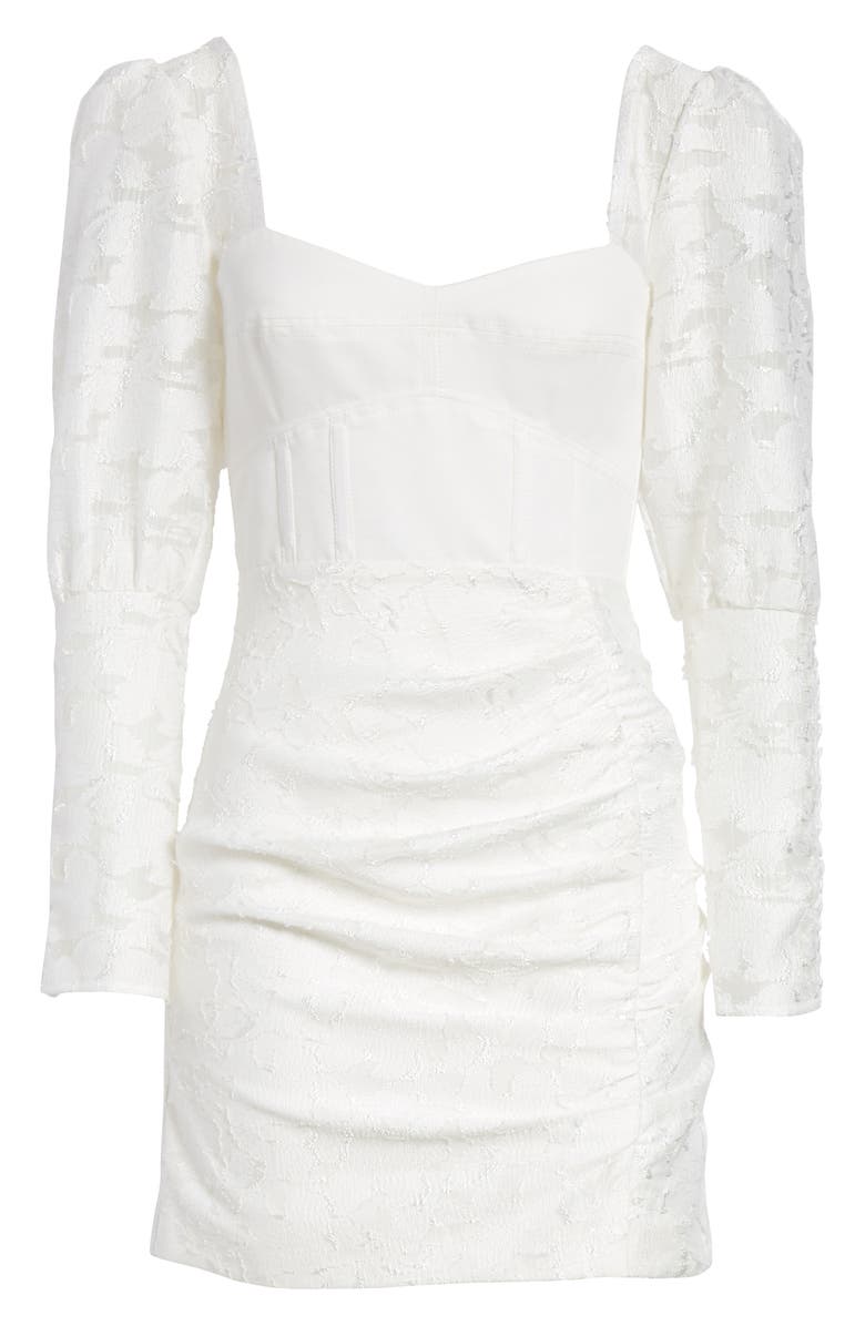 Self-Portrait Floral Fil Coupé Bustier Dress, Alternate, color, 