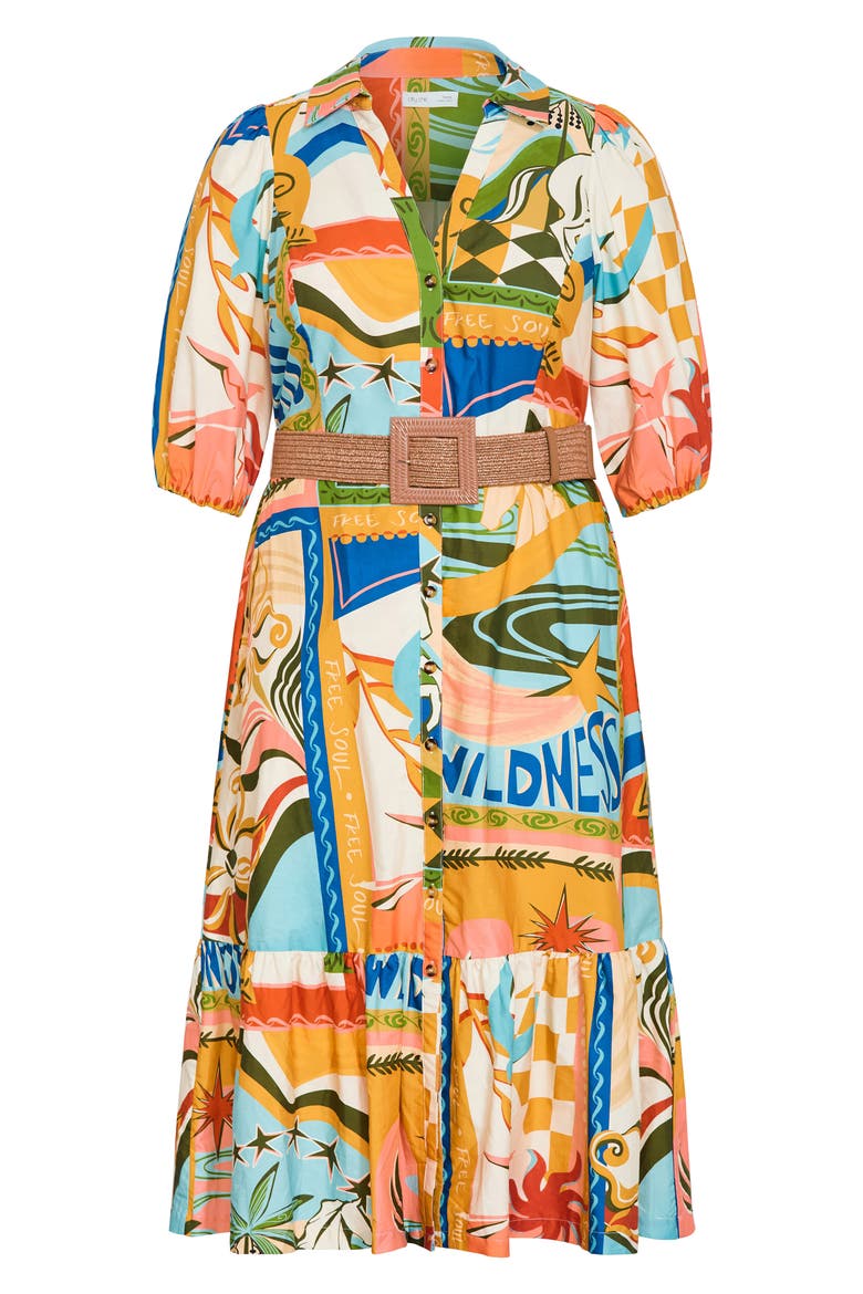 Wild Soul Belted Cotton Shirtdress, Alternate, color, WILD SOUL