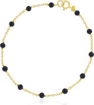 The Lovery Fine Jewelry Onyx Bead Chain Bracelet