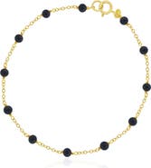 The Lovery Fine Jewelry Onyx Bead Chain Bracelet