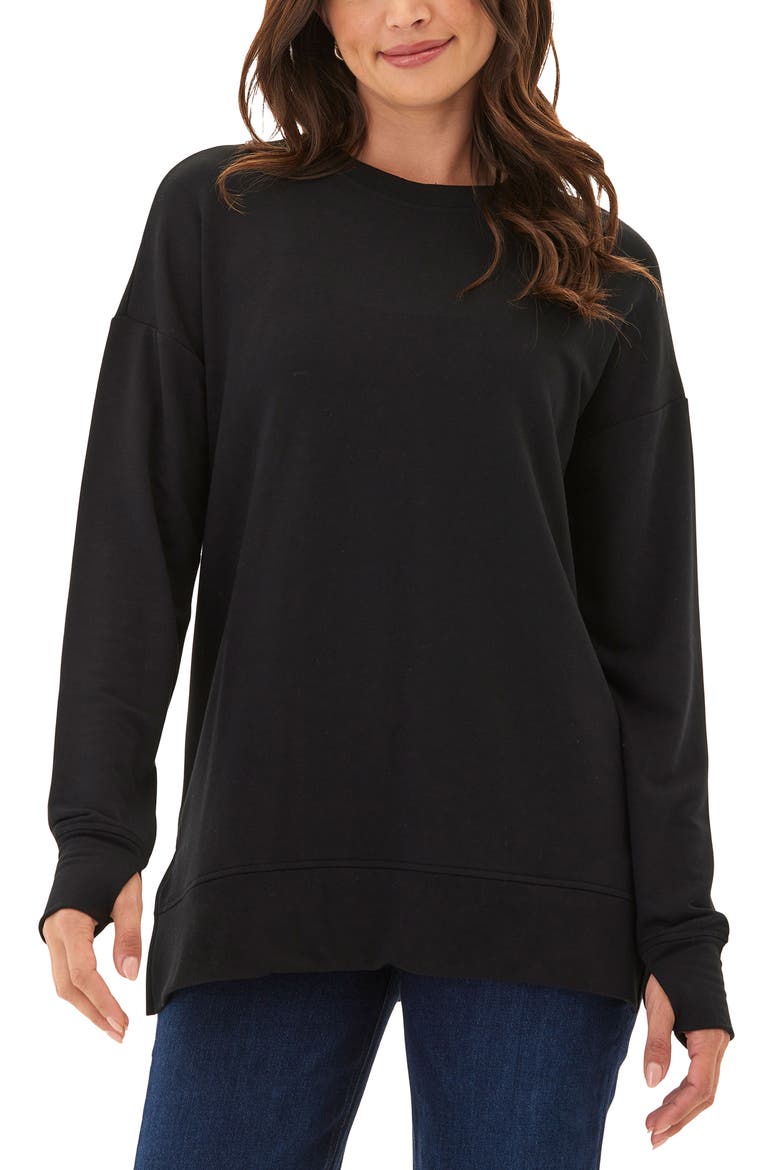 Mariah French Terry Tunic, Main, color, BLACK