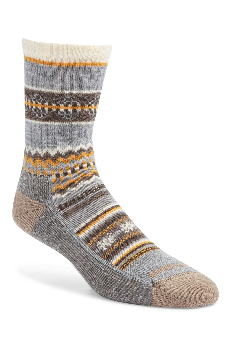 Everyday Cozy Snowed in Crew Socks, Main, color, LIGHT GRAY