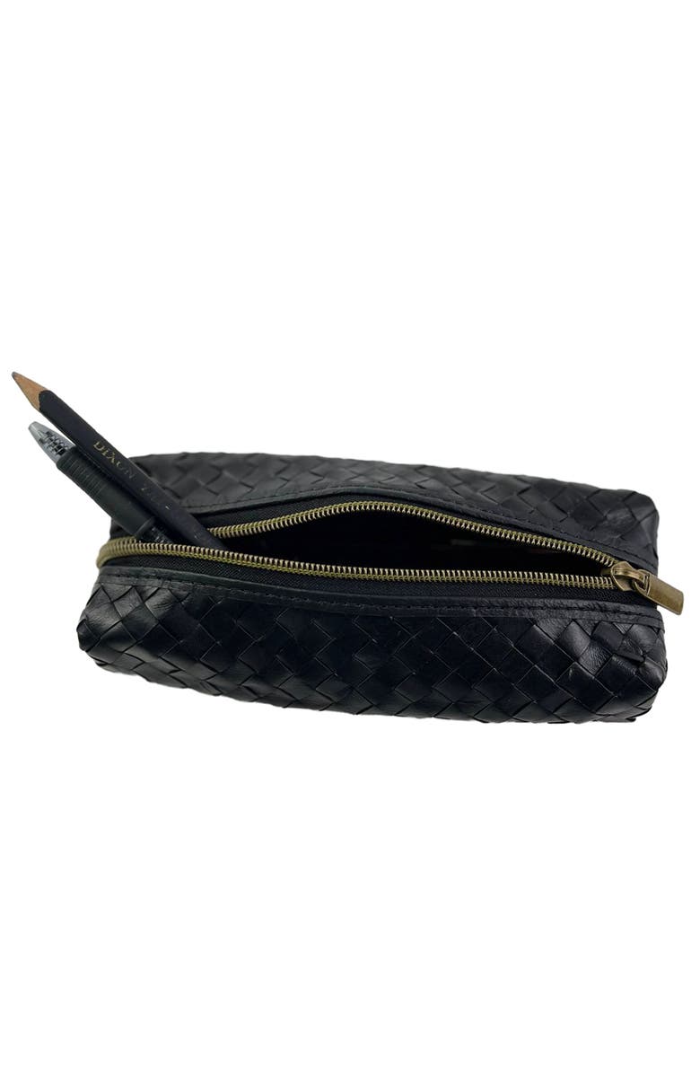 Deux Mains Woven Pencil Case, Alternate, color, Black