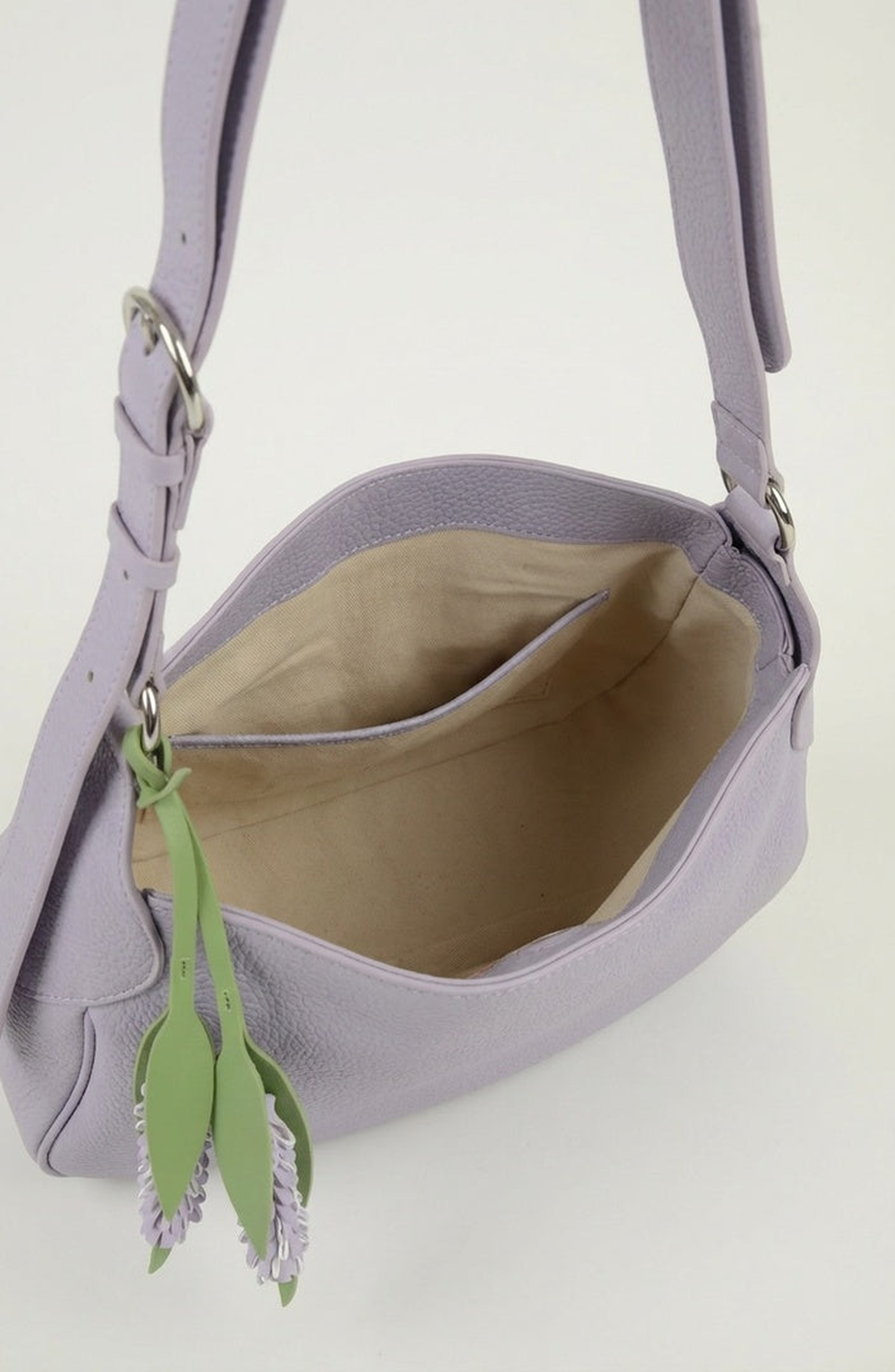 Modenaire Soft Leather Shoulder Bag, Alternate, color, Lavender