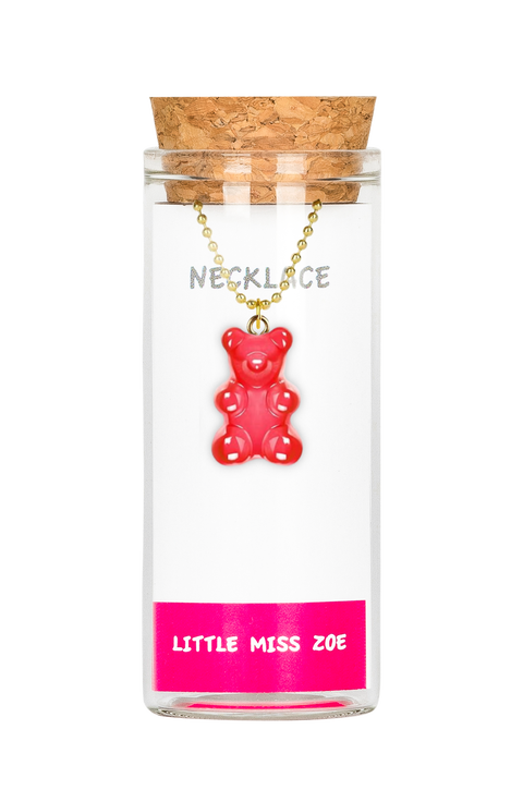 Gummy Bear Charm Necklace in Gift Bottle