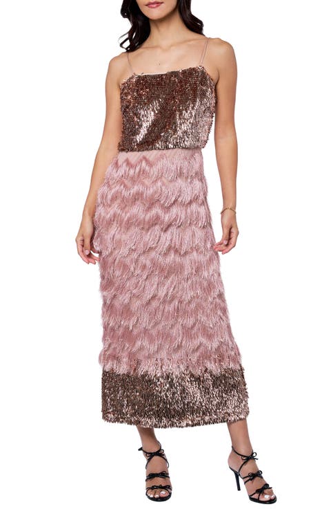 Olivera Fringe & Sequin Dress