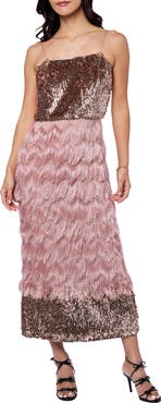CIEBON Olivera Fringe & Sequin Dress