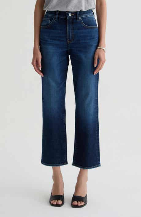 Brinley Mid Rise Crop Straight Leg Jeans