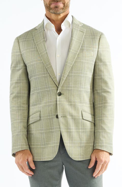 Plaid Knit Sport Coat (Regular, Short & Long)
