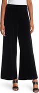 Ming Wang Pull-On Wide Leg Velvet Pants