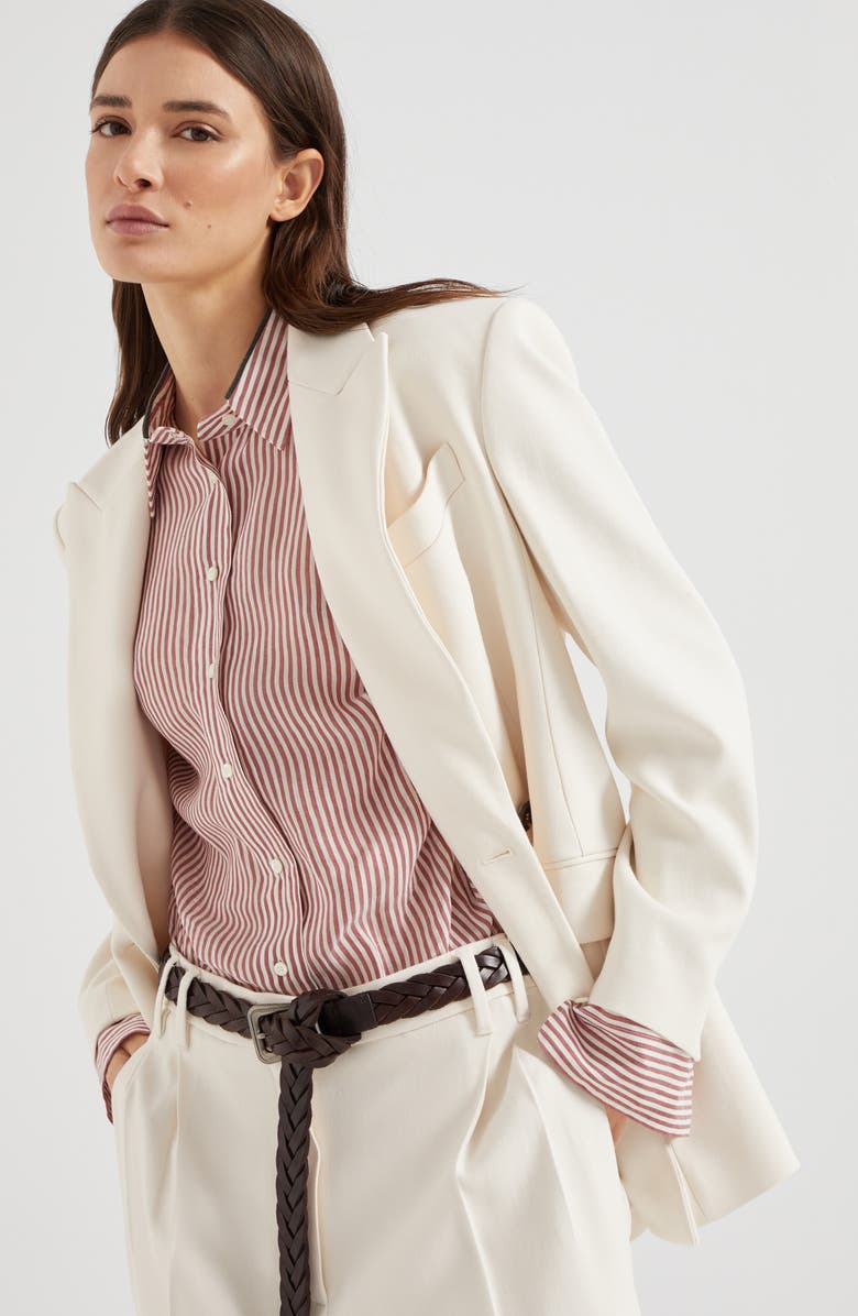 Brunello Cucinelli Couture twill blazer, Alternate, color, 