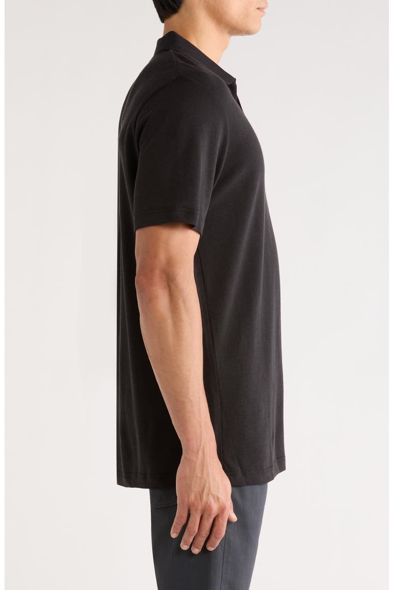 Almer 3562 Organic Cotton Blend Polo, Alternate, color, BLACK