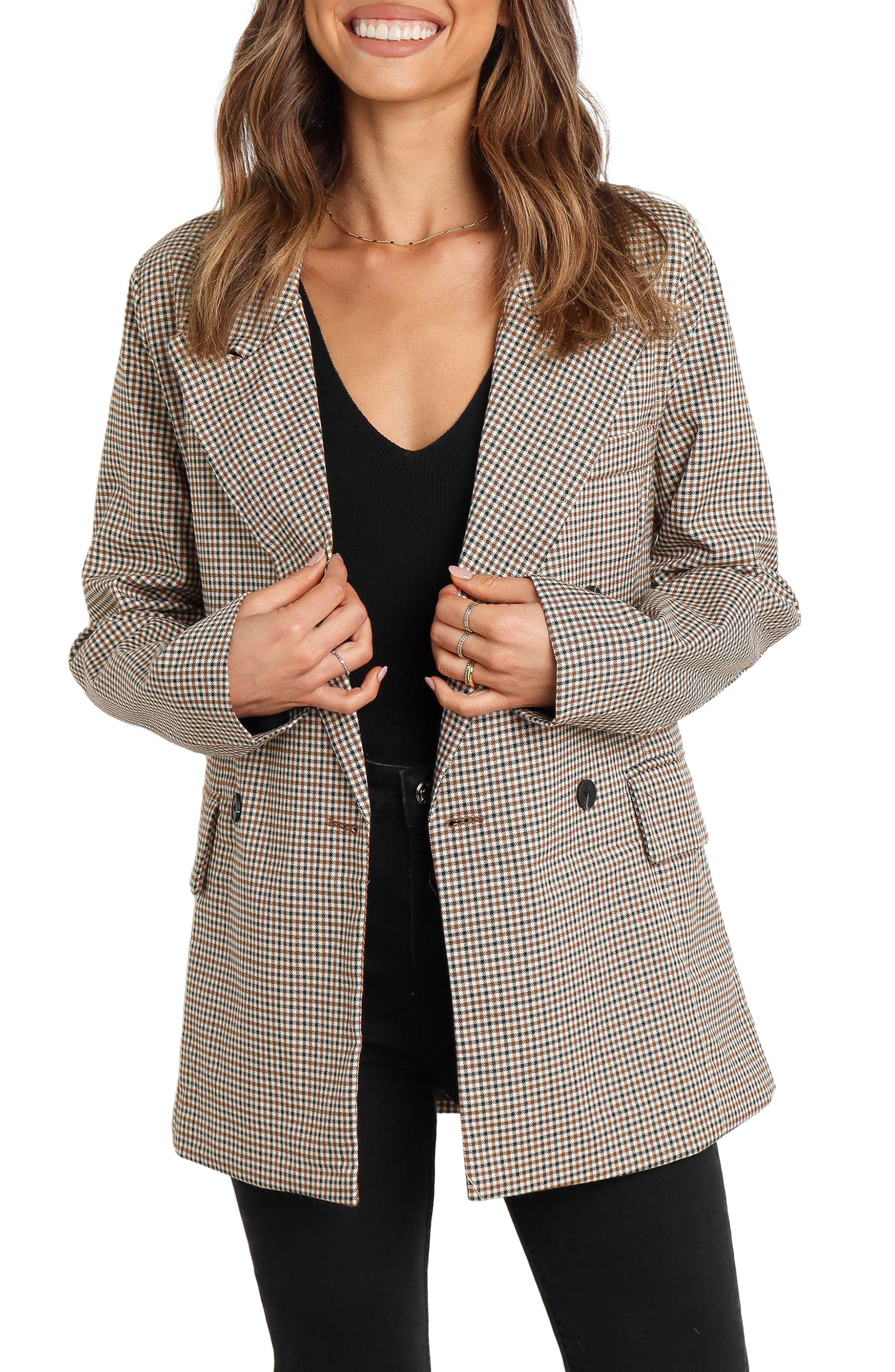 Juliette Check Double Breasted Blazer - image 3
