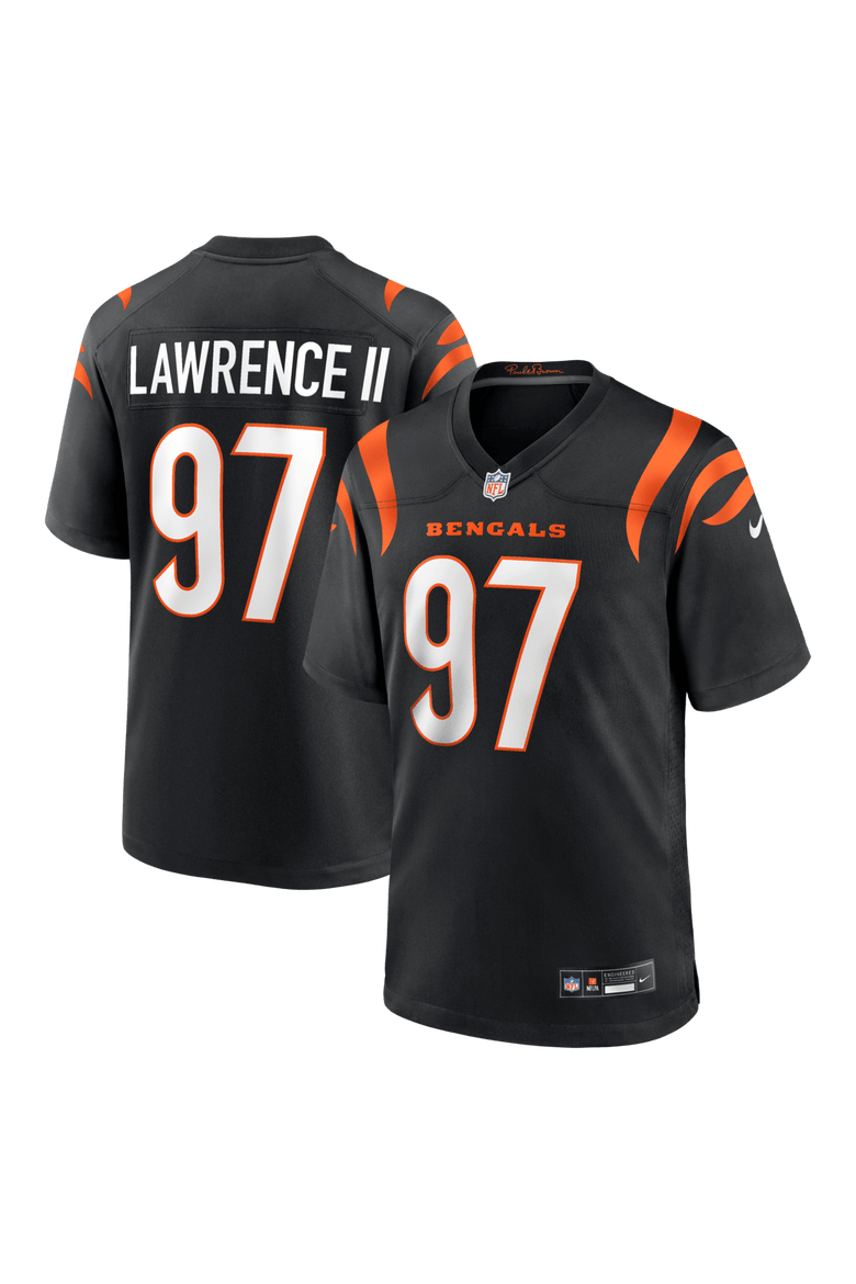 Men's Nike Dexter Lawrence II Black Cincinnati Bengals Game Jersey, Main, color, Black