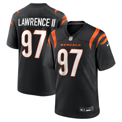 Men's Nike Dexter Lawrence II Black Cincinnati Bengals Game Jersey