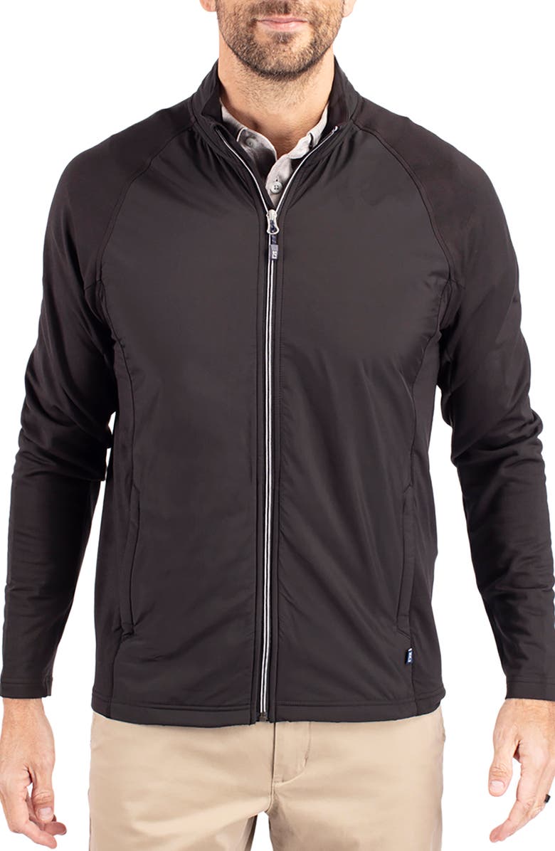 Cutter & Buck Adapt Knit Full Zip Jacket, Main, color, Black