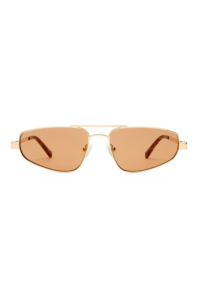 Treausure 59mm Oval Sunglasses, Main, color, GOLD / CHOCOLATE MONO
