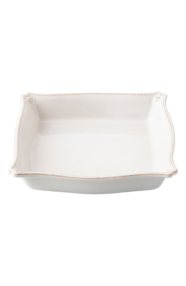 Juliska Berry & Thread Whitewash Ceramic Matzoh Plate, Alternate, color, Whitewash