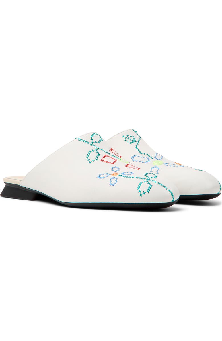 Camper Pelotas Ariel Twins Mismatched Mule, Main, color, White Natural