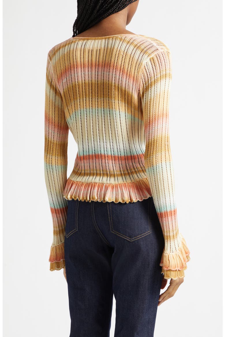 Edith Space Dyed Cardigan, Alternate, color, SUNSET MULTI