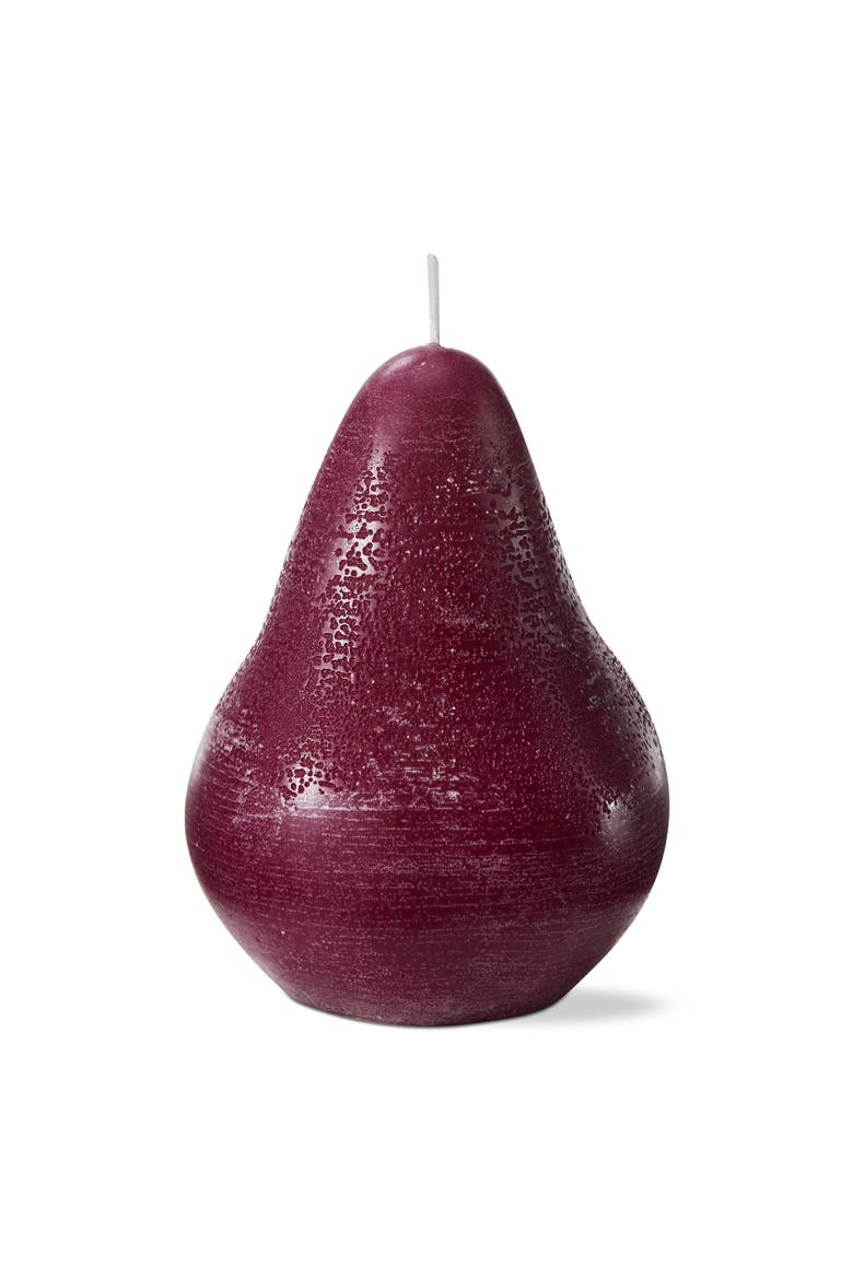 Pear Candle Eggplant - Novelty Sculpted Candle in Purple, Main, color, Purple