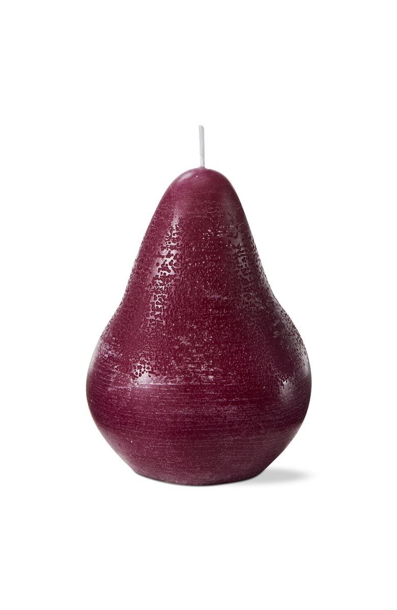 tag Pear Candle Eggplant - Novelty Sculpted Candle in Purple, Main, color, Purple