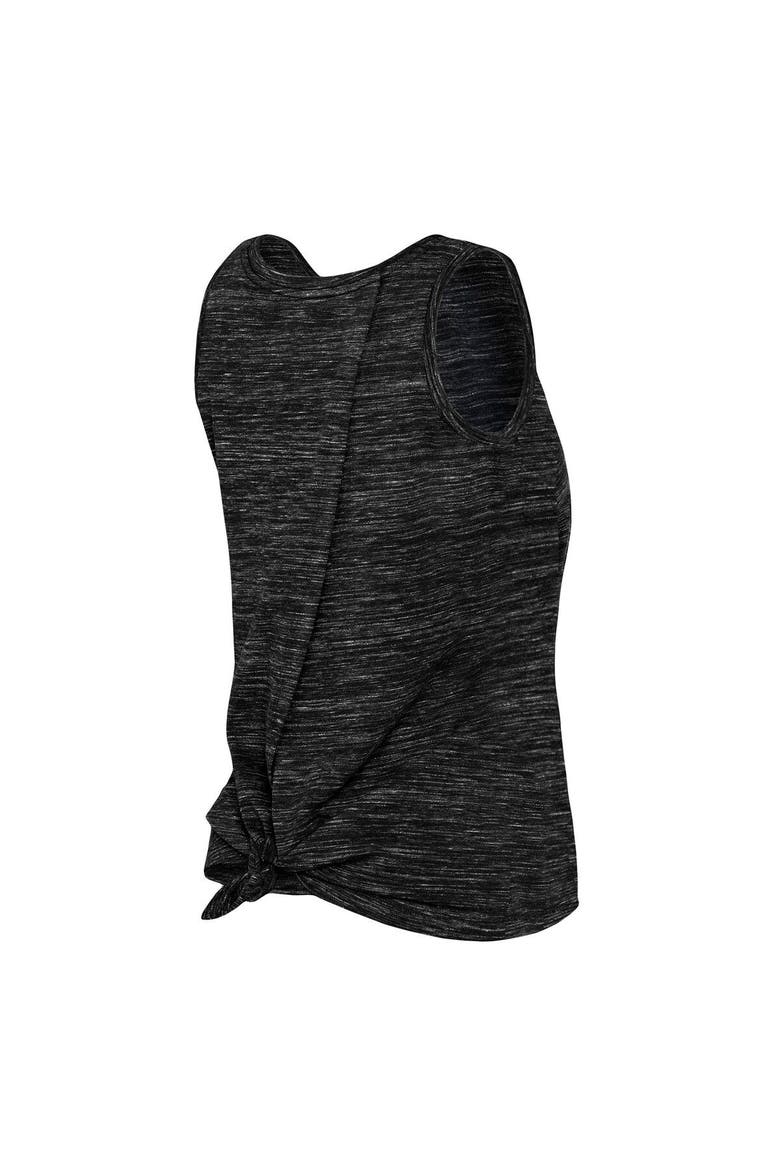 Women's New Era Black Brooklyn Nets Space Dye Active Tank Top, Alternate, color, Black