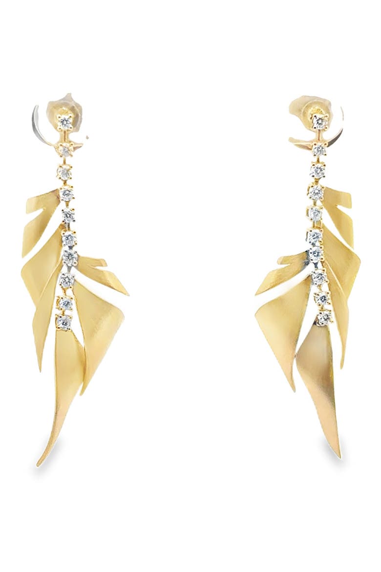 Bahia 18K Gold & Diamond Drop Earrings, Main, color, YELLOW GOLD