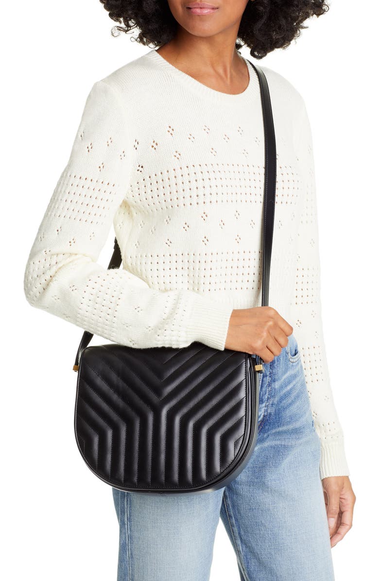 Saint Laurent Joan Quilted Leather Shoulder Bag, Alternate, color,