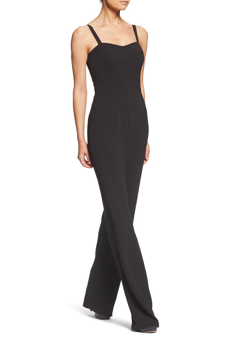 Victoria Crepe Jumpsuit, Alternate, color, BLACK