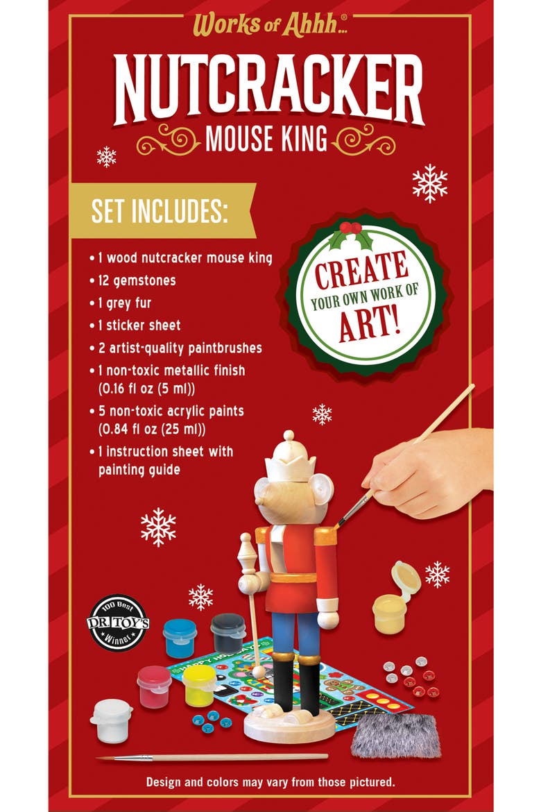 Nutcracker Mouse King Wood Paint Kit, Alternate, color, Multicolor