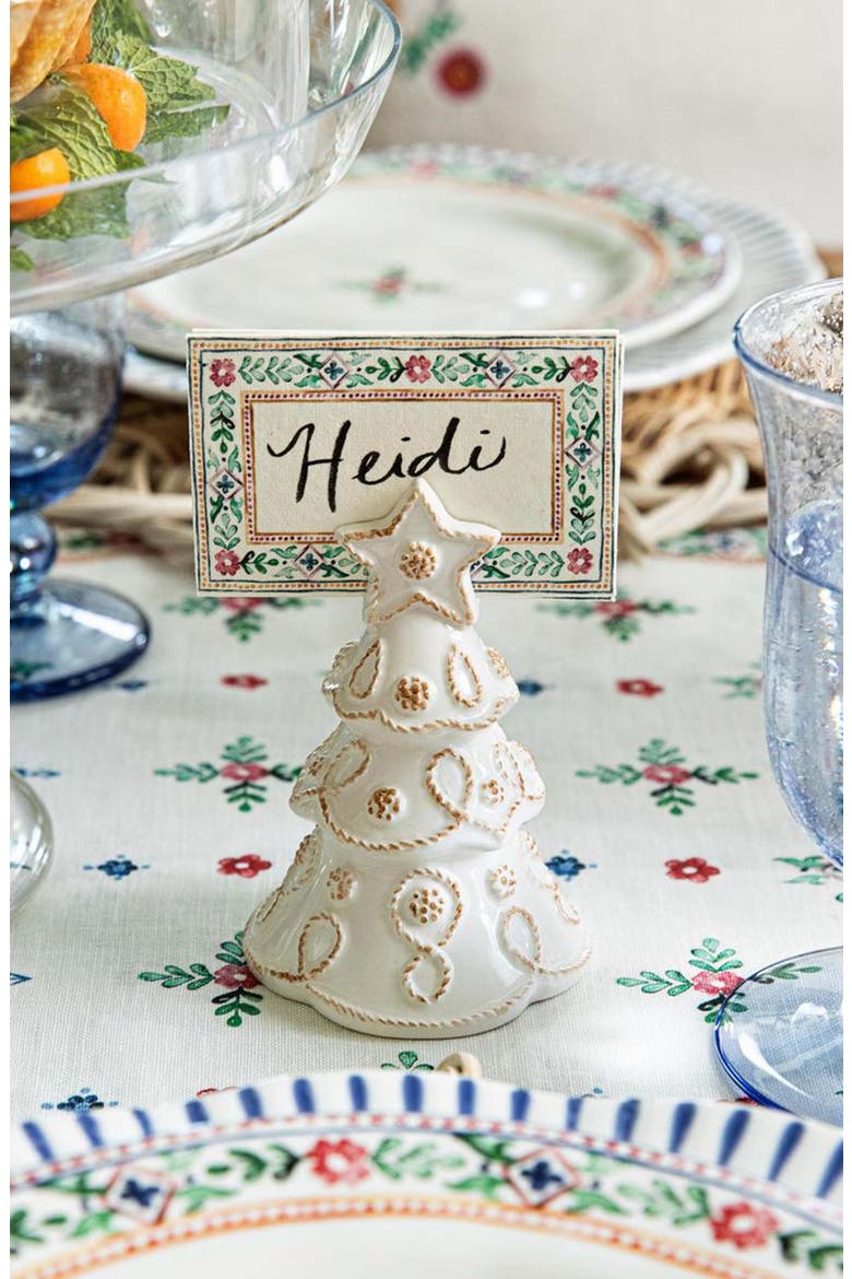 Berry & Thread Set of 4 Tree Place Card Holders, Alternate, color, WHITEWASH