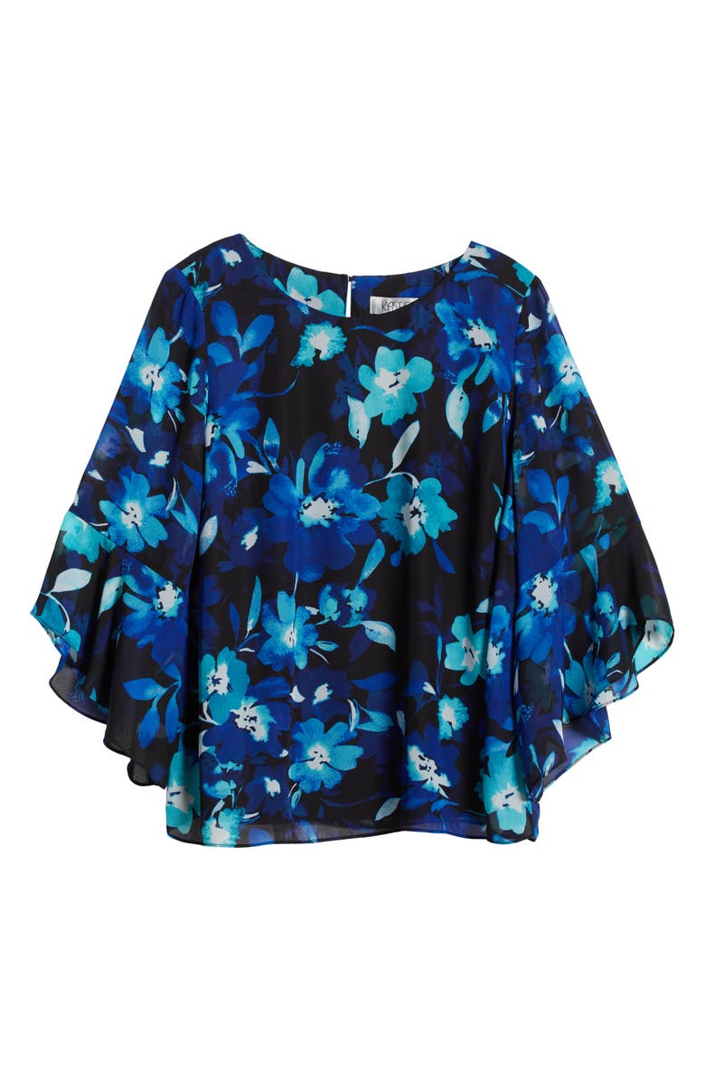 KASPER Ruffle Sleeve Top, Main, color, 