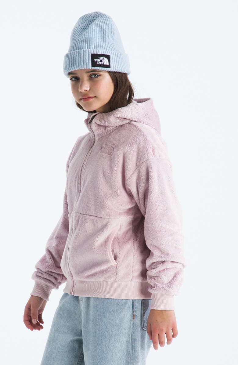 The North Face Kids' Osito High Pile Fleece Full Zip Hoodie, Alternate, color, Pale Blossom