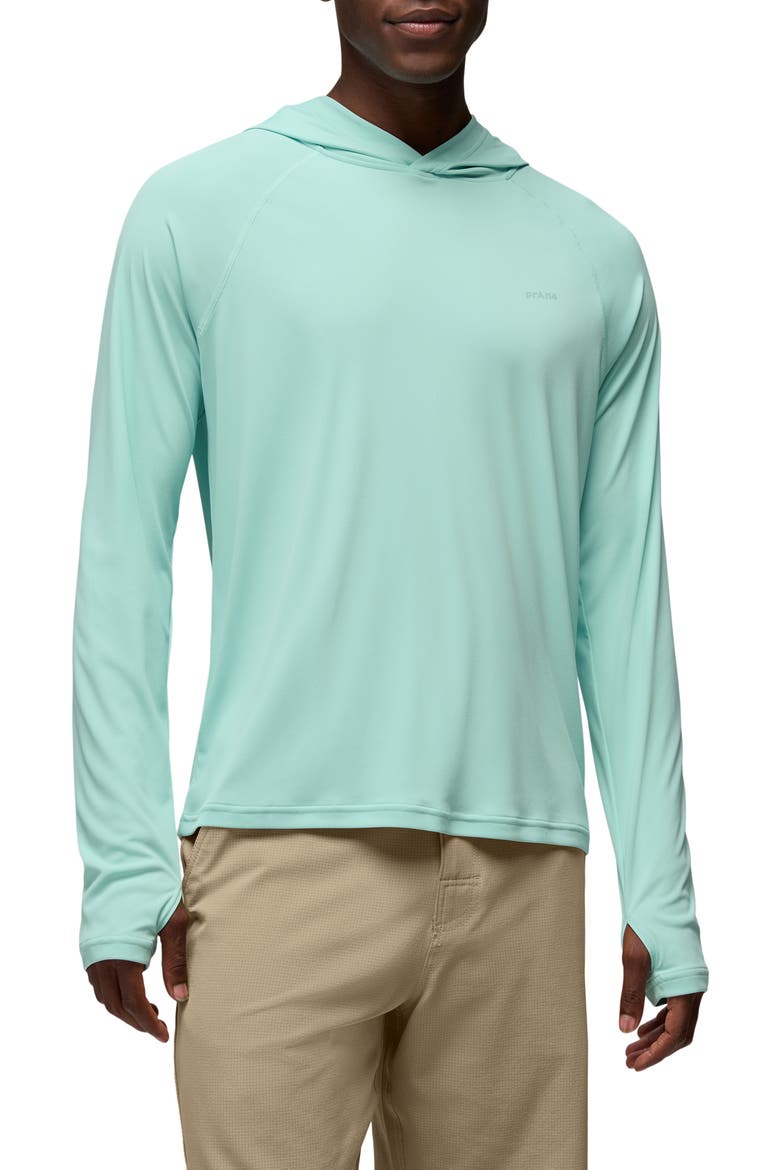 Sol Shade Long Sleeve Performance Hoodie, Main, color, SEA GLASS