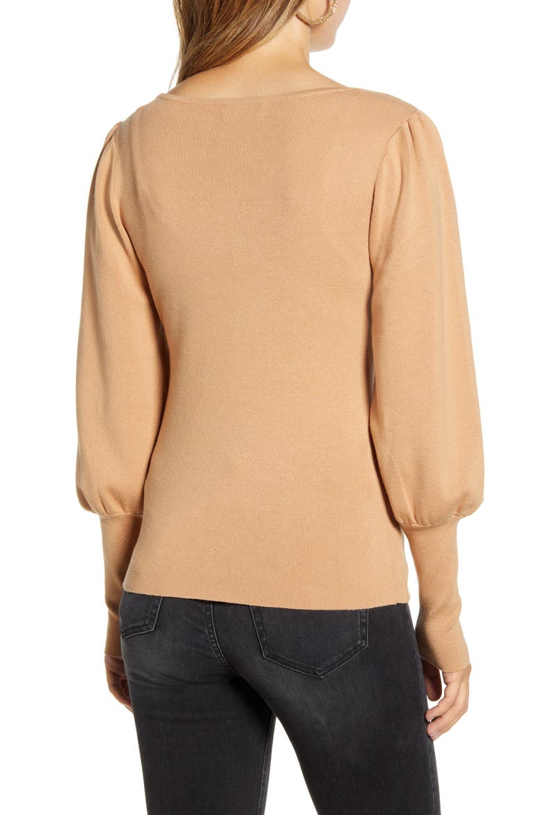 Juliet Sleeve Sweater, Alternate, color, TAN