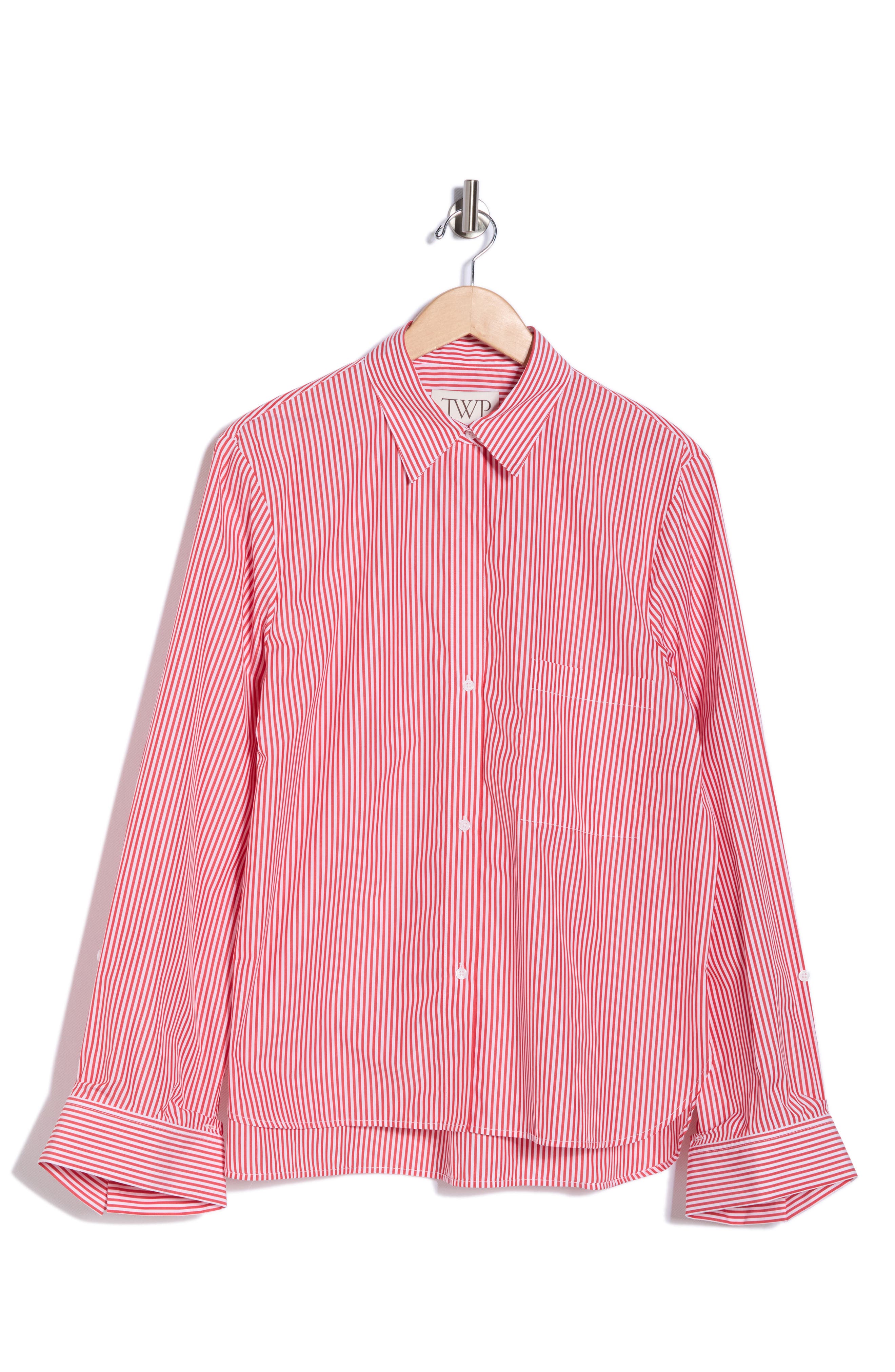 TWP J.D. Stripe Cotton Button-Up Shirt